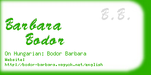 barbara bodor business card